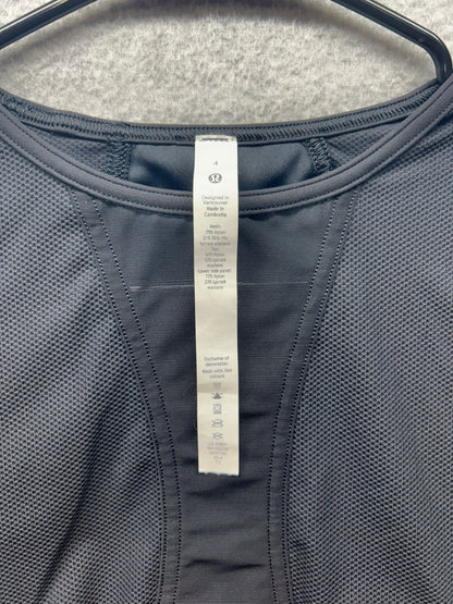 Lululemon Mesh Panelled Training Long Sleeve Shirt Size 4 Black