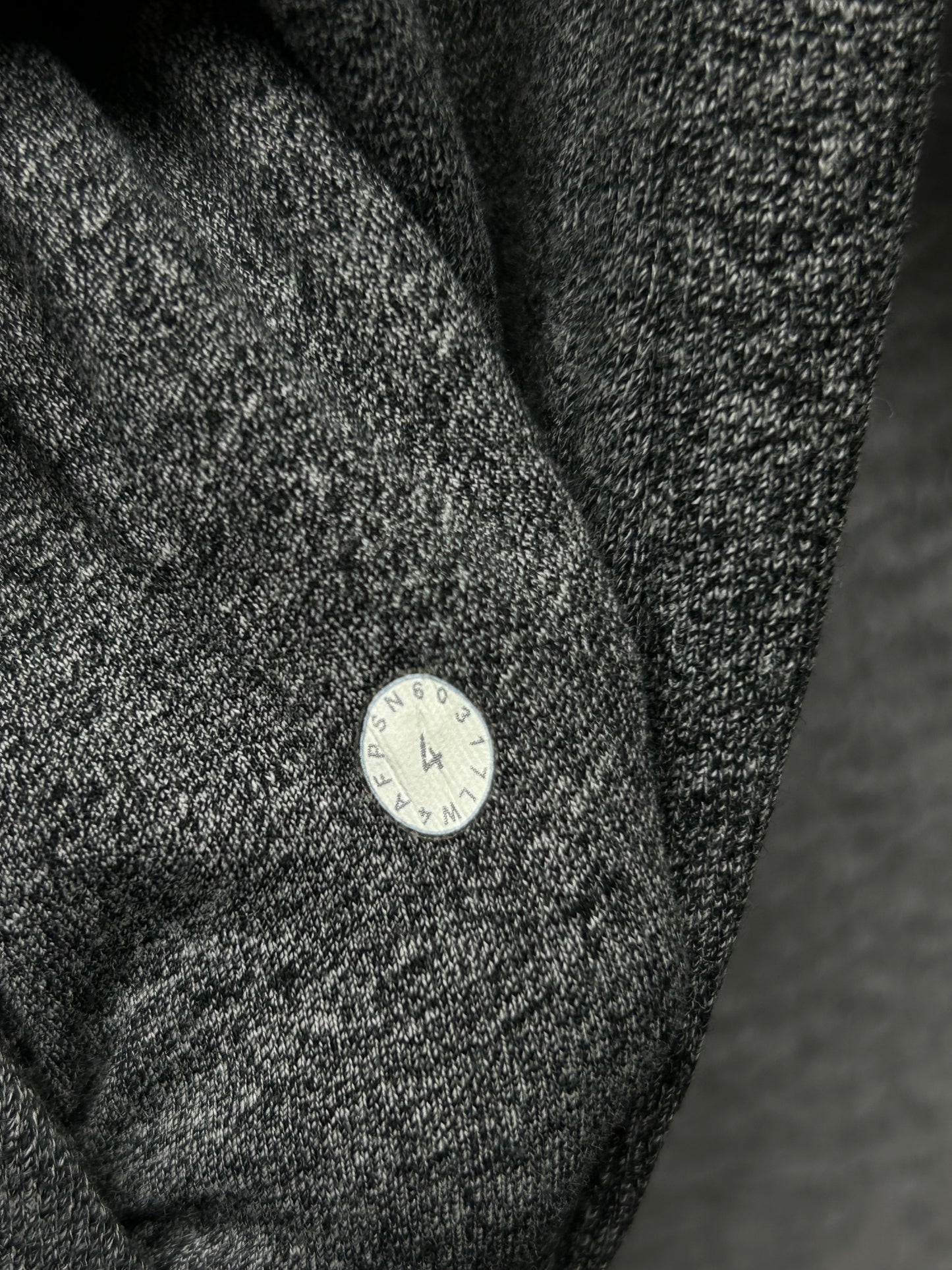 Lululemon Scuba Hoodie Light Cotton Fleece Full Zip Size 4 Heathered Speckled Black