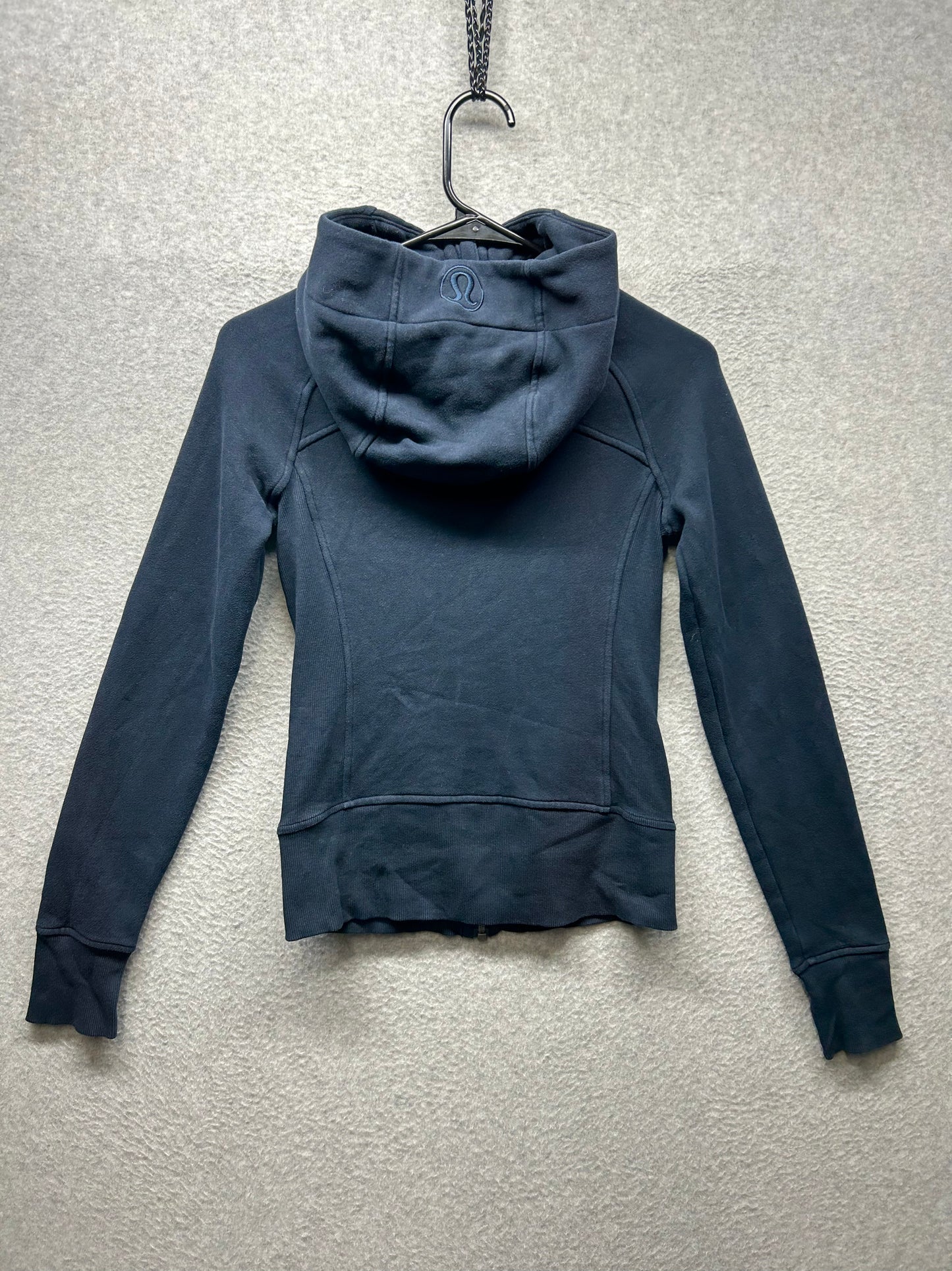 Lululemon Scuba Full Zip Hoodie *Light Cotton Fleece Size 0 True Navy