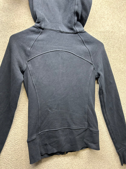 Lululemon Scuba Full Zip Hoodie *Light Cotton Fleece Size 0 True Navy