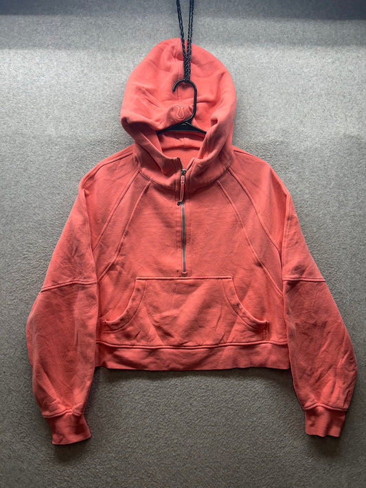 Lululemon Scuba Oversized Half-Zip Hoodie M/L Warm Coral