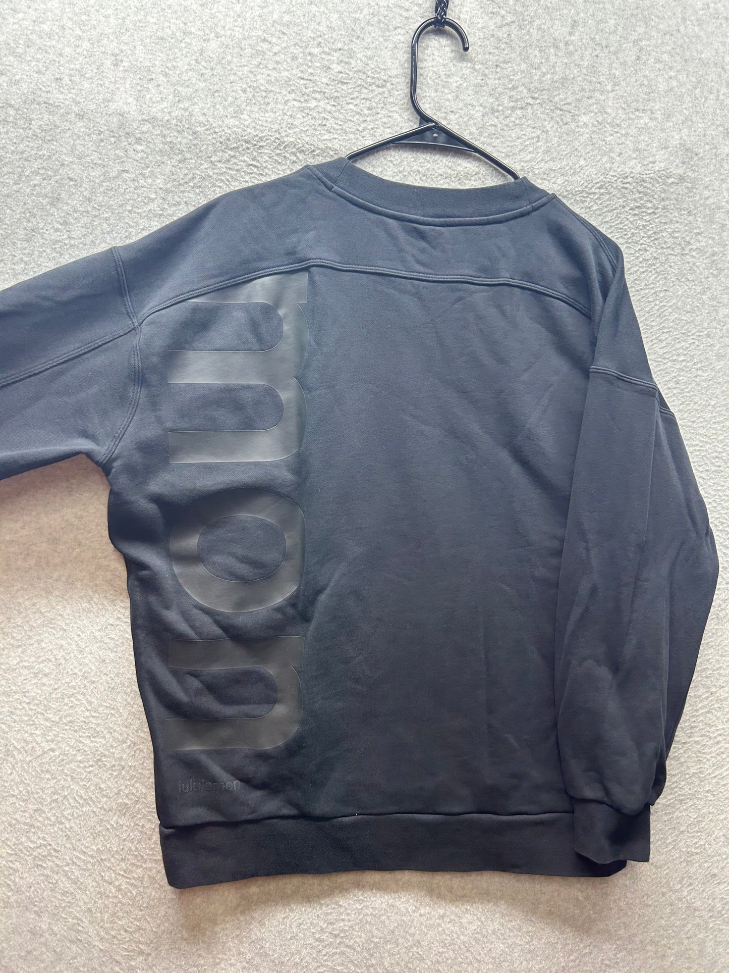 Lululemon Perfectly Oversized Crew Logo Size 8 Black