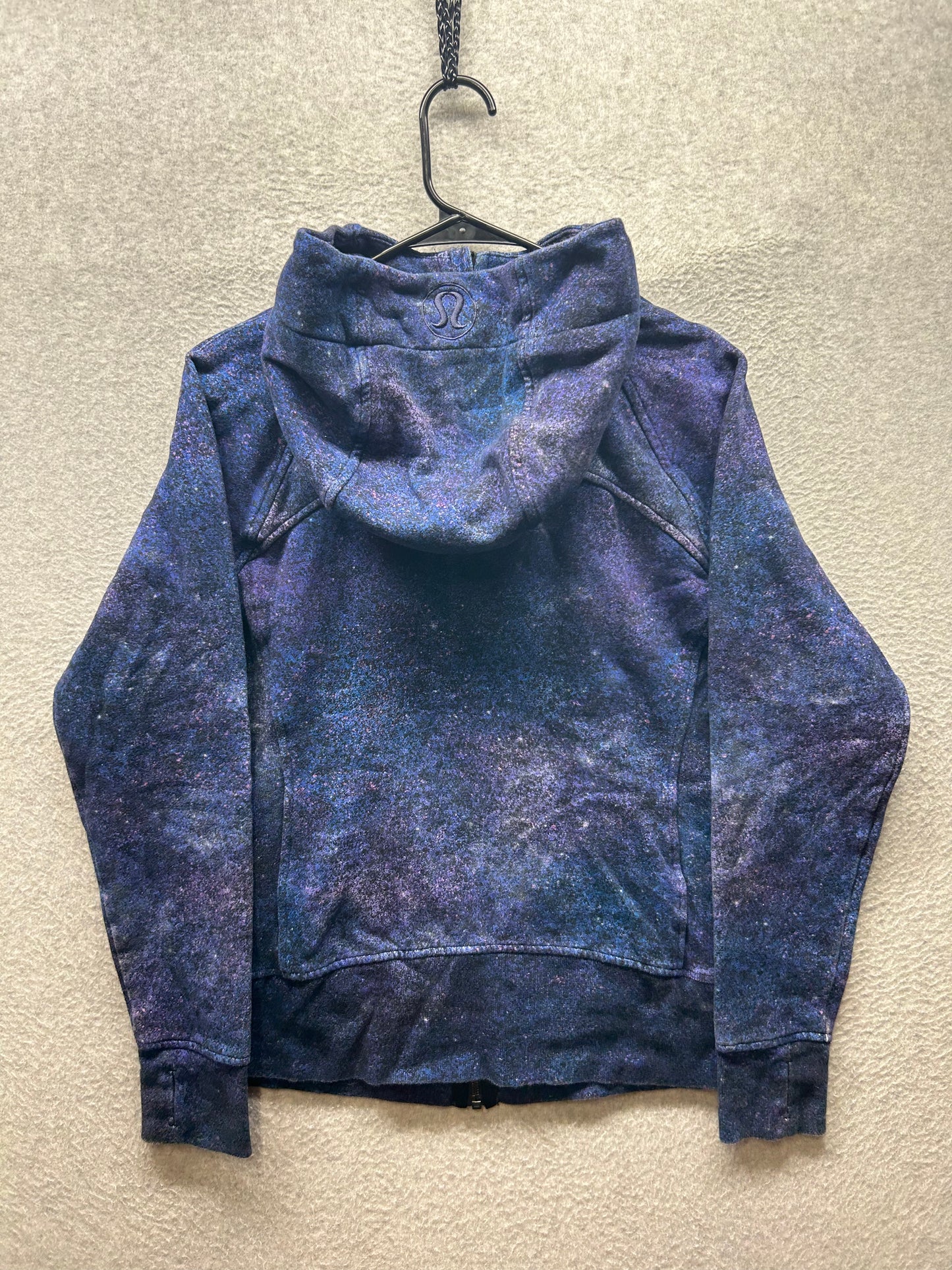 Lululemon Scuba Hoodie Light Cotton Fleece Size 10 Polar Lights Blue Multi