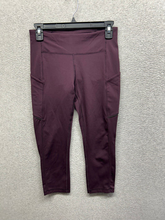 Lululemon Speed Up Crop 21" Size 6 Black Cherry