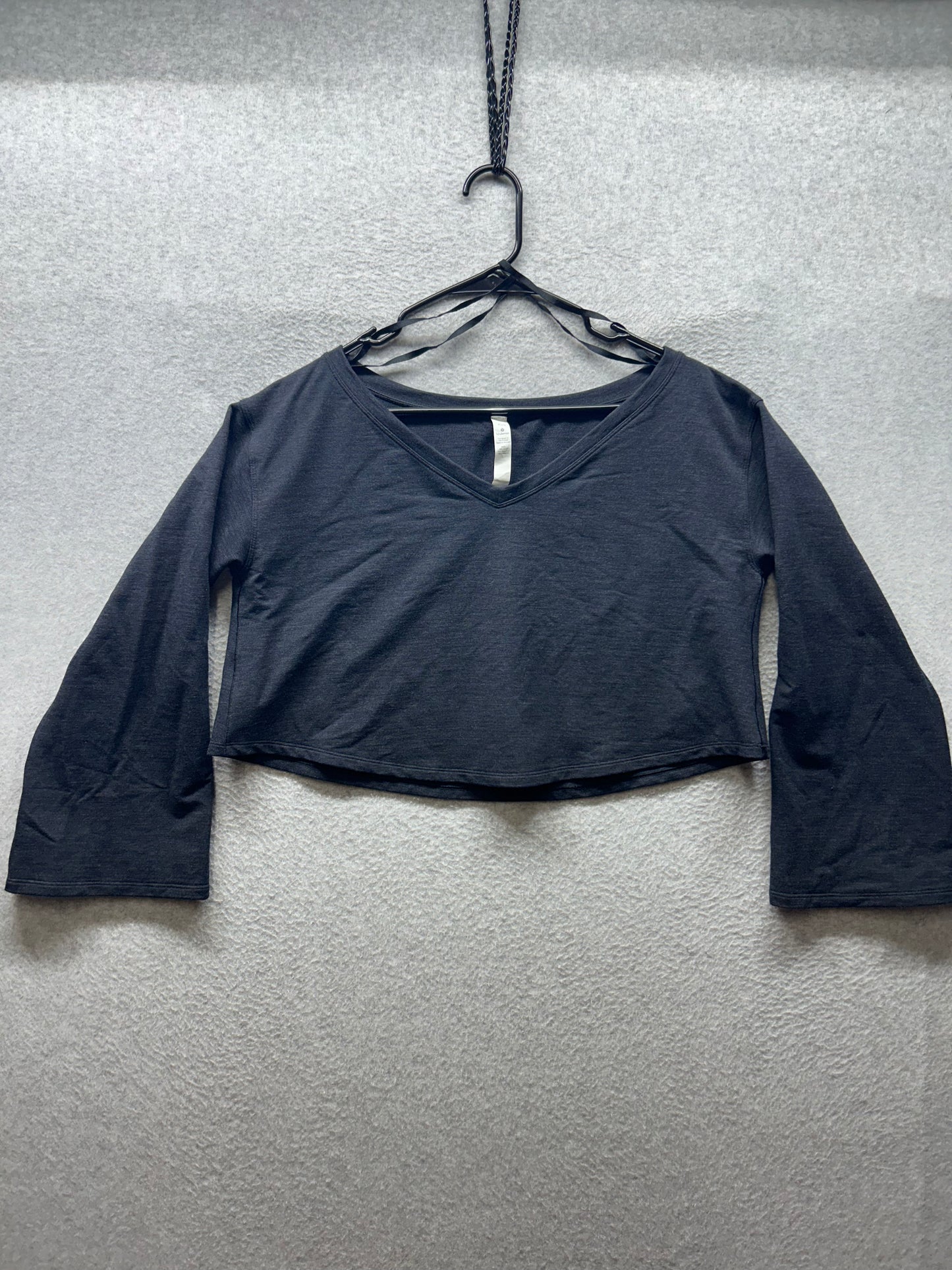 Lululemon Show your Depth Long Sleeve Size XS/S Heathered Core Black