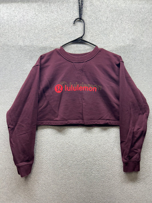 Lululemon All Yours Cropped Crew Lunar New Year Size 6? Cassis