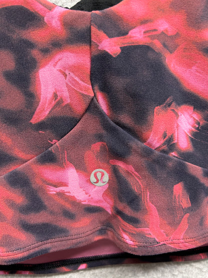Lululemon Nulu Front-Darting Yoga Bra Size 12 Intensity Pink Blossom Multi