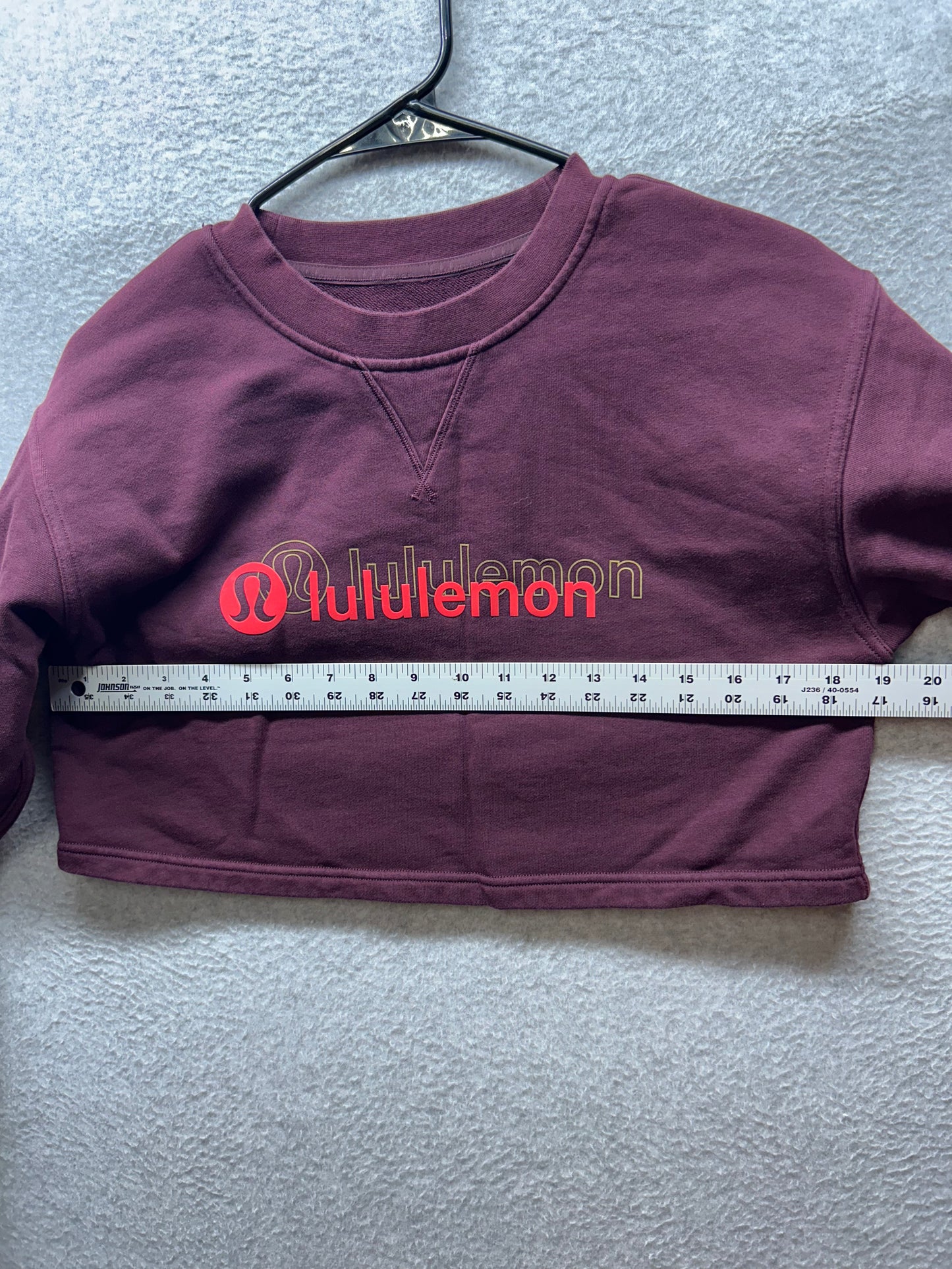 Lululemon All Yours Cropped Crew Lunar New Year Size 6? Cassis