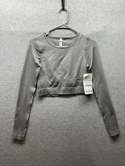 Lululemon Ebb to Street Long Sleeve Shirt Size 6 Gull Grey