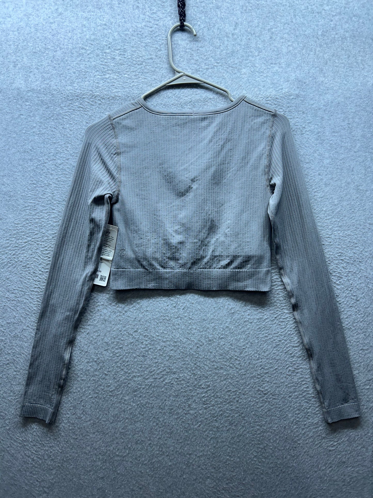 Lululemon Ebb to Street Long Sleeve Shirt Size 6 Gull Grey