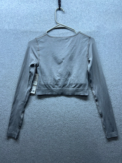 Lululemon Ebb to Street Long Sleeve Shirt Size 6 Gull Grey