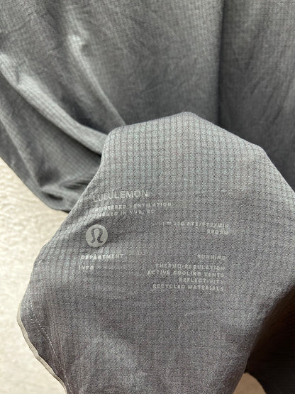 Lululemon Fast and Free Short Sleeve Shirt Mens Size Large Black Granite