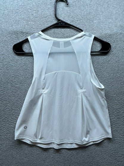 Lululemon Sculpt Cropped Tank Top Size 2 White