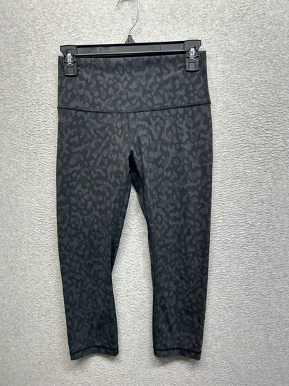 Lululemon Wunder Under Crop High-Rise Luxtreme 21" Size 6 Formation Camo Deep Coal Multi