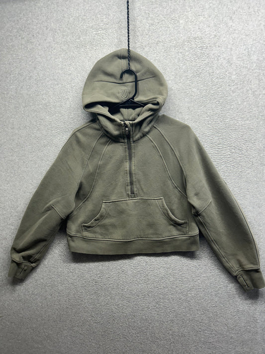 Lululemon Scuba Oversized Half-Zip Hoodie Size XS/S Medium Olive