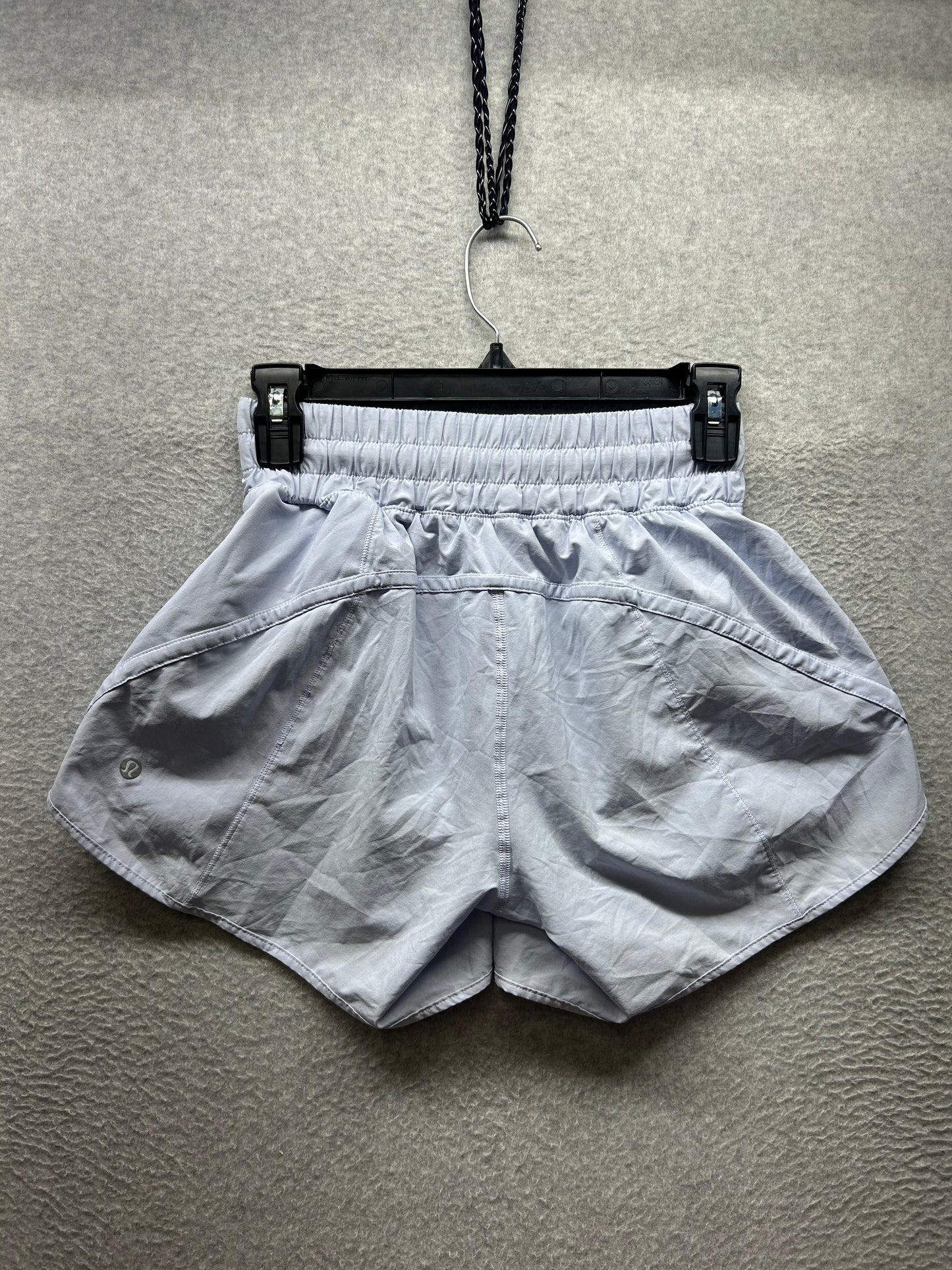 Lululemon Track That Mid-Rise Lined Short 5" Size 4 Blue Linen