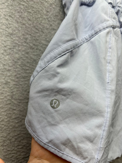Lululemon Track That Mid-Rise Lined Short 5" Size 4 Blue Linen