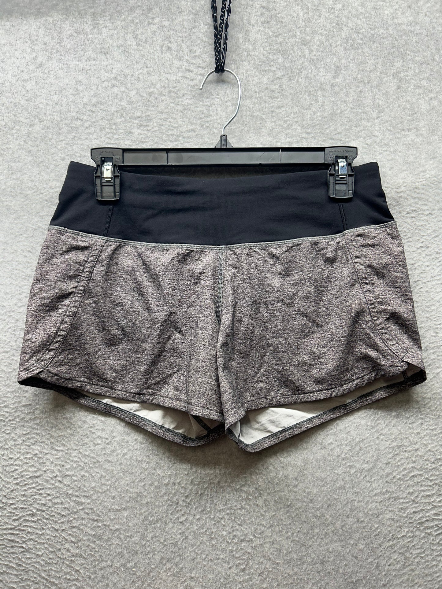 Lululemon Run Times Short II 4" Size 4 Heather Lux Multi Black