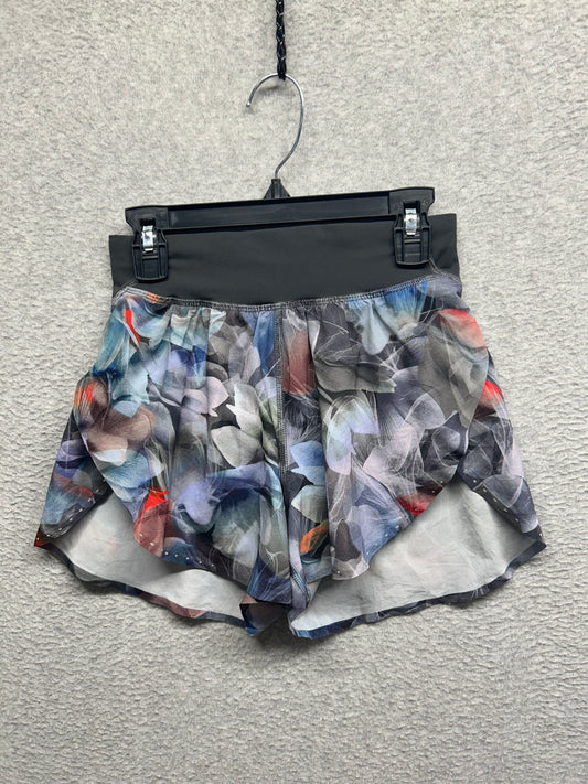 Lululemon Fast and Free Reflective High-Rise Classic-Fit Short 3" Size 0  Luminescent Floral Multi