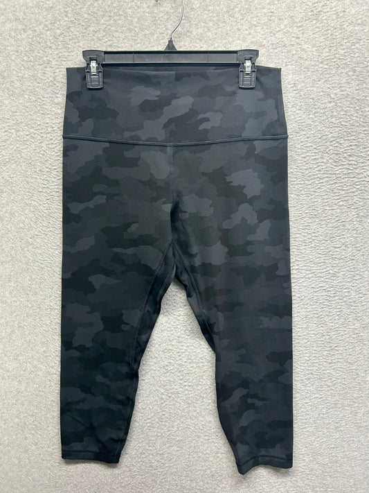 Lululemon Align High-Rise Crop 23" Size 12 (Square) Heritage 365 Camo Deep Coal Multi