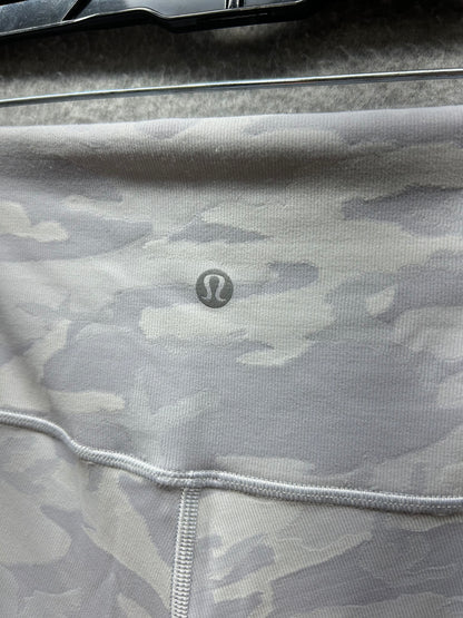 Lululemon Wunder Under Short 10" Ribbed Size 4 Incognito Camo Jacquard Alpine White Starlight