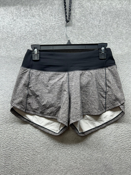 Lululemon Speed Up Short Long 4" Size 4 Heather Lux Multi Black