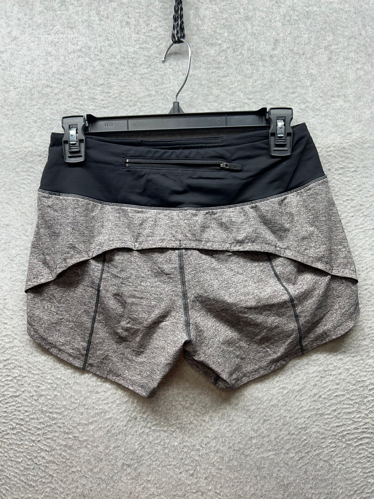 Lululemon Speed Up Short Long 4" Size 4 Heather Lux Multi Black