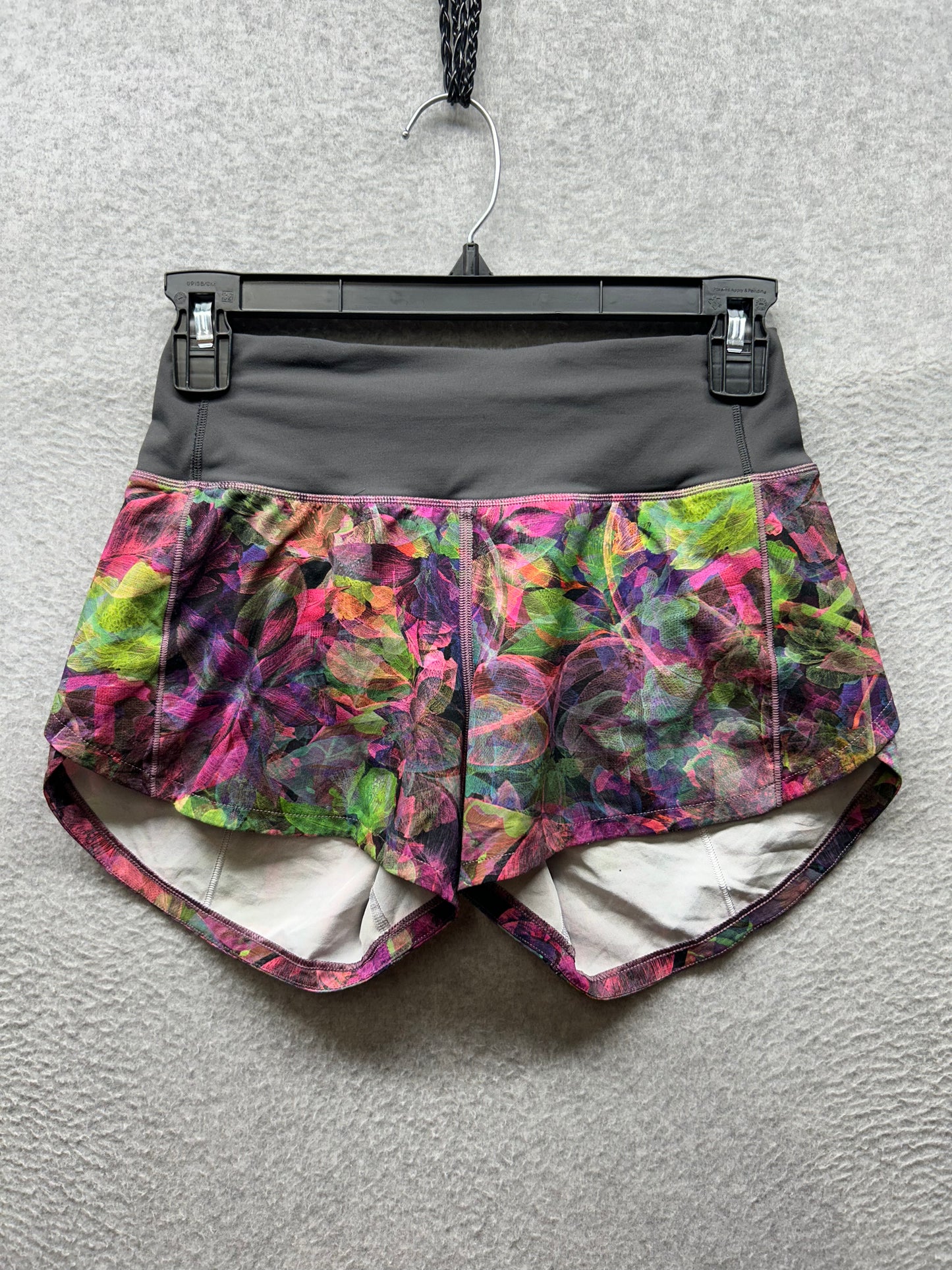 Lululemon Speed Up Mid-Rise Lined Short 4" Size 0 Vivid Floral Tone Multi
