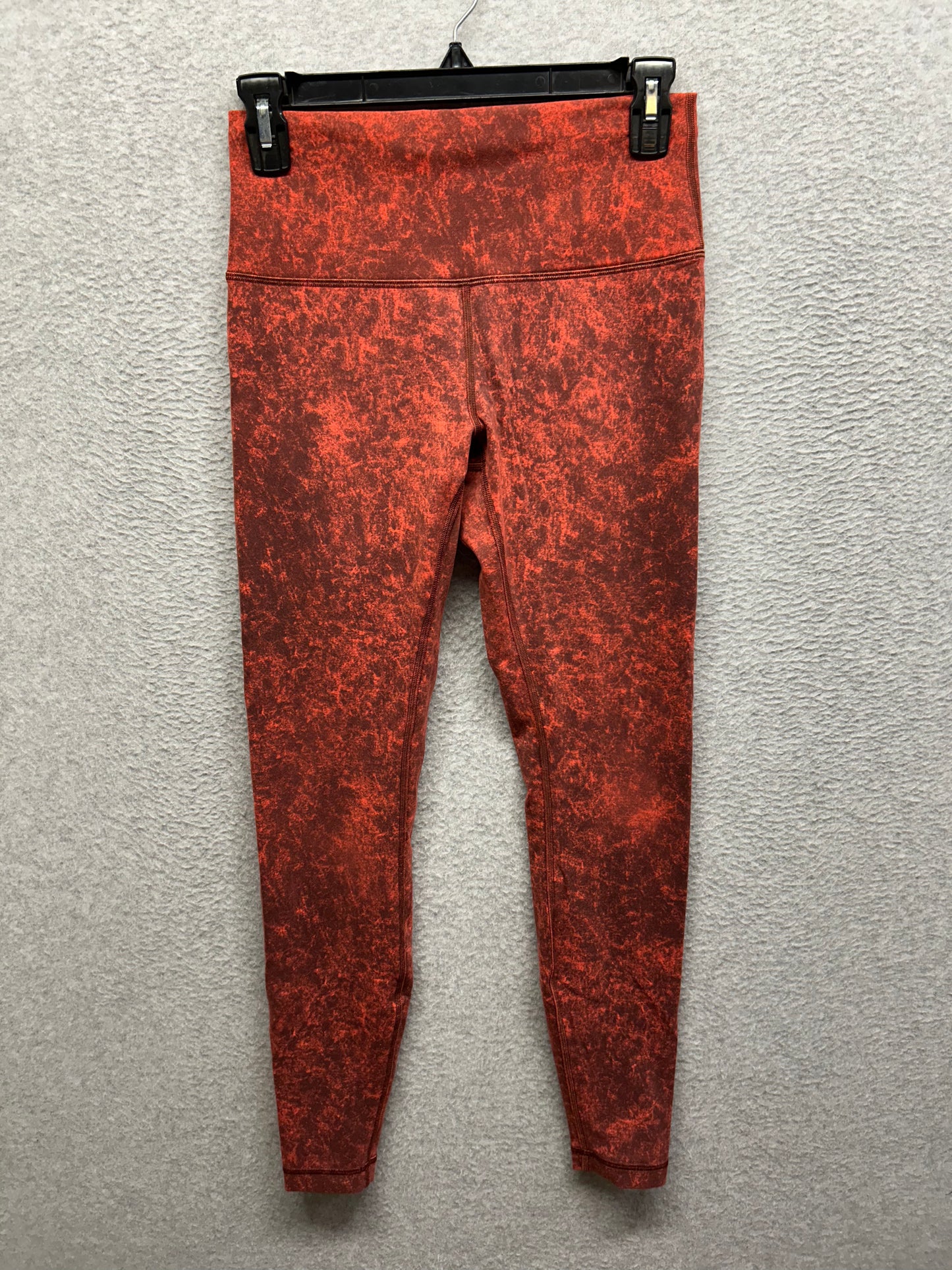 Lululemon Wunder Train High-Rise Tight 28" Size 8 Denim Wash Print Autumn Red Black