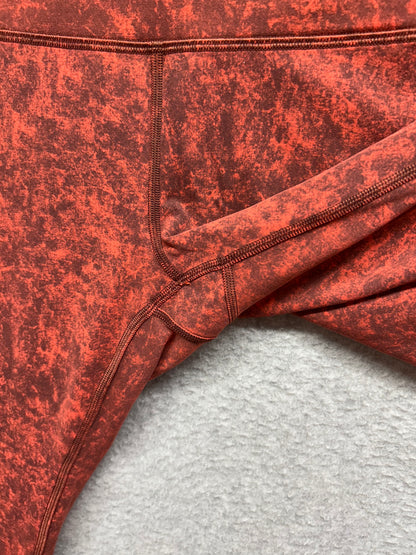 Lululemon Wunder Train High-Rise Tight 28" Size 8 Denim Wash Print Autumn Red Black