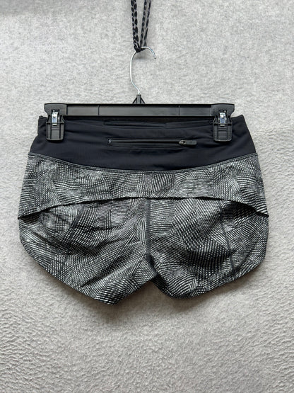 Lululemon Speed Up Short 2.5" Size 2 Velocity Mesh Island Mist Black