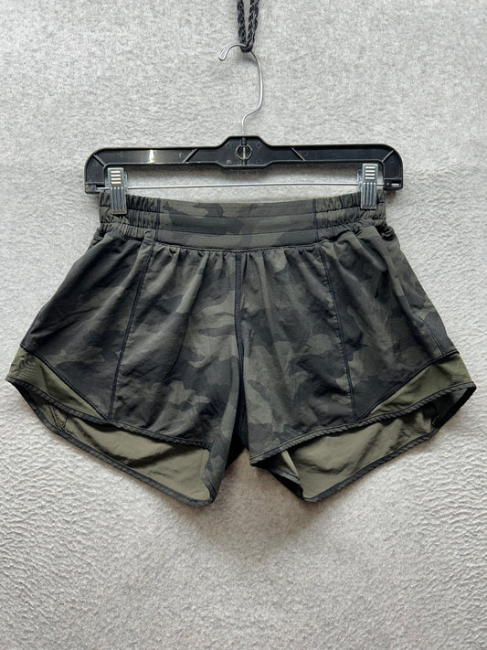 Lululemon Hotty Hot Low Rise Short 4" Size 6 Heritage 365 Camo Dark Olive Multi