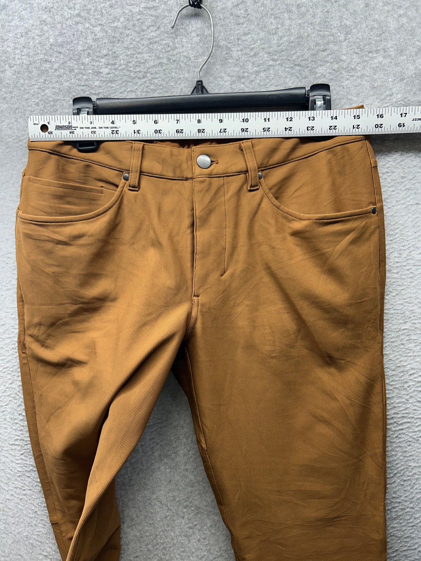 Lululemon ABC Slim-Fit Pant Mens Size 31x31 Corduroy Copper Brown
