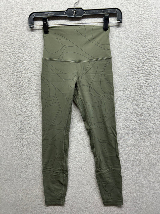 Lululemon Scripted Yogo Align Pant 25" Size 2 Dark Olive (Square Dot)