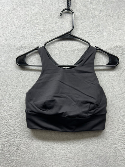 Lululemon Wunder Train Long-Line Bra Size 8 Medium Support C/D Cups Black