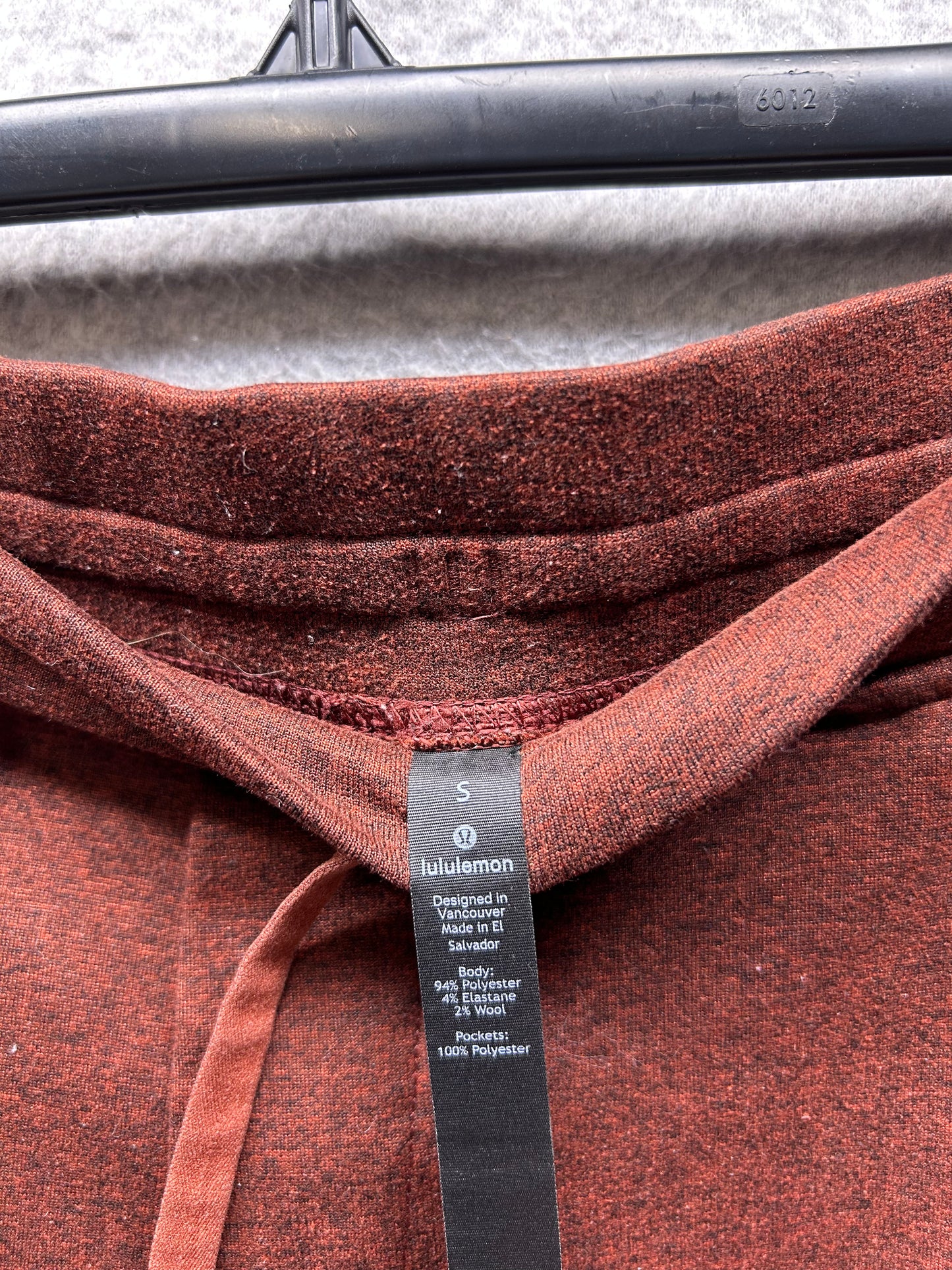 Lululemon City Sweat Jogger Thermo 29" Mens Size Small Heathered Dark Terracotta