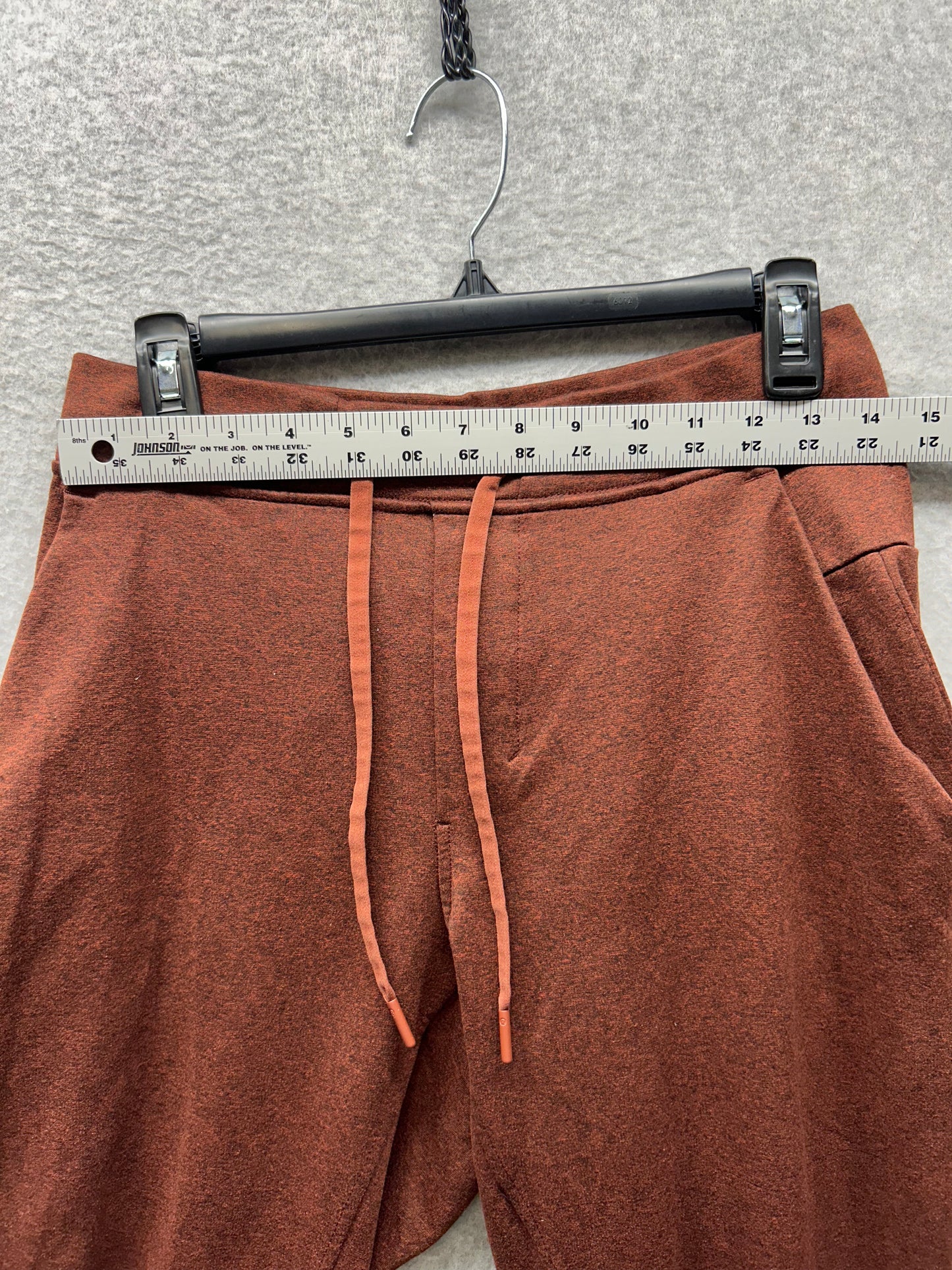 Lululemon City Sweat Jogger Thermo 29" Mens Size Small Heathered Dark Terracotta