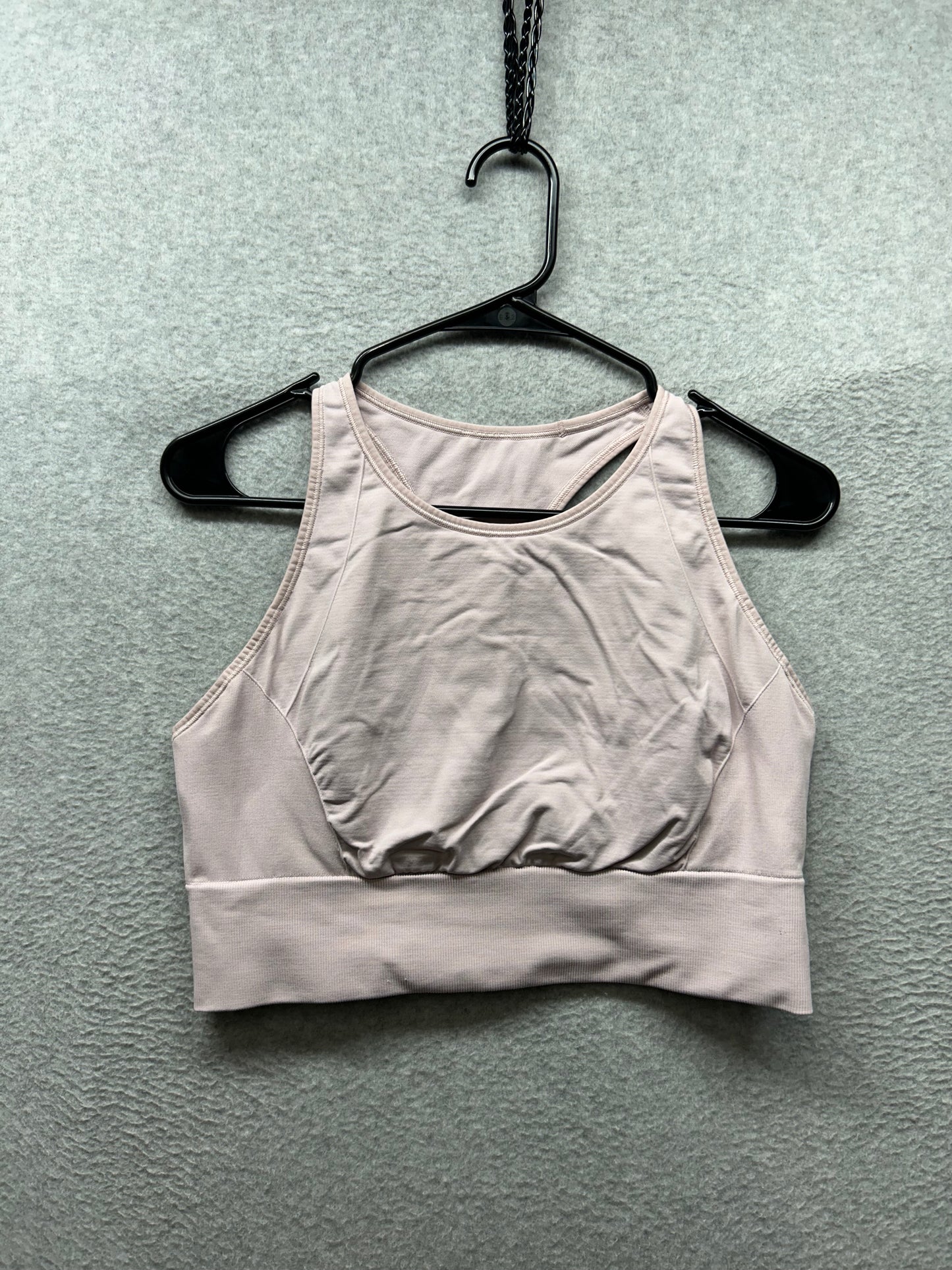 Lululemon Ebb to Train Bra Medium Support, C/D Cup Size 12 Porcelain Pink