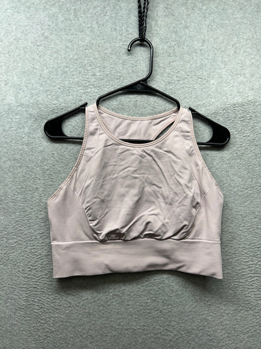 Lululemon Ebb to Train Bra Medium Support, C/D Cup Size 12 Porcelain Pink