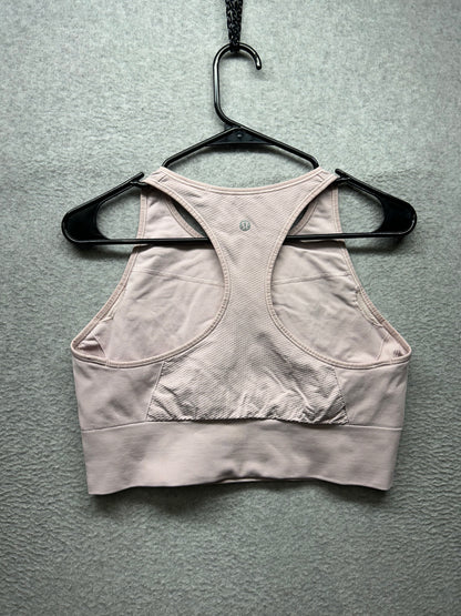 Lululemon Ebb to Train Bra Medium Support, C/D Cup Size 12 Porcelain Pink