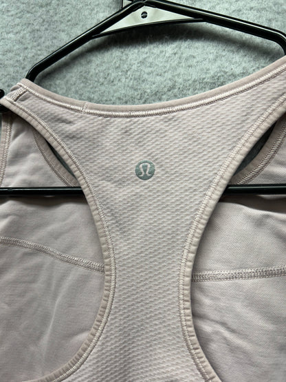 Lululemon Ebb to Train Bra Medium Support, C/D Cup Size 12 Porcelain Pink