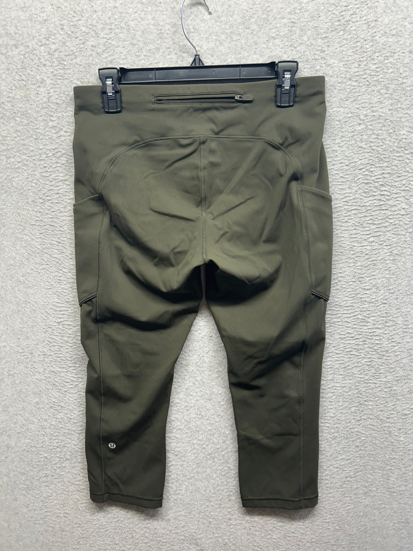 Lululemon Speed Up Crop 21" Size 10 Dark Olive