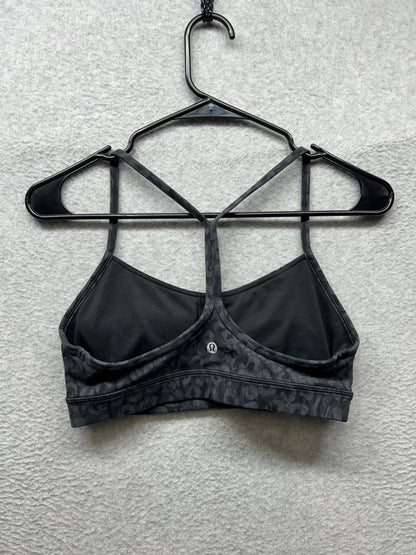 Lululemon Flow Y Nulu Bra Light Support Size 8 Intertwined Camo Deep Coal Multi