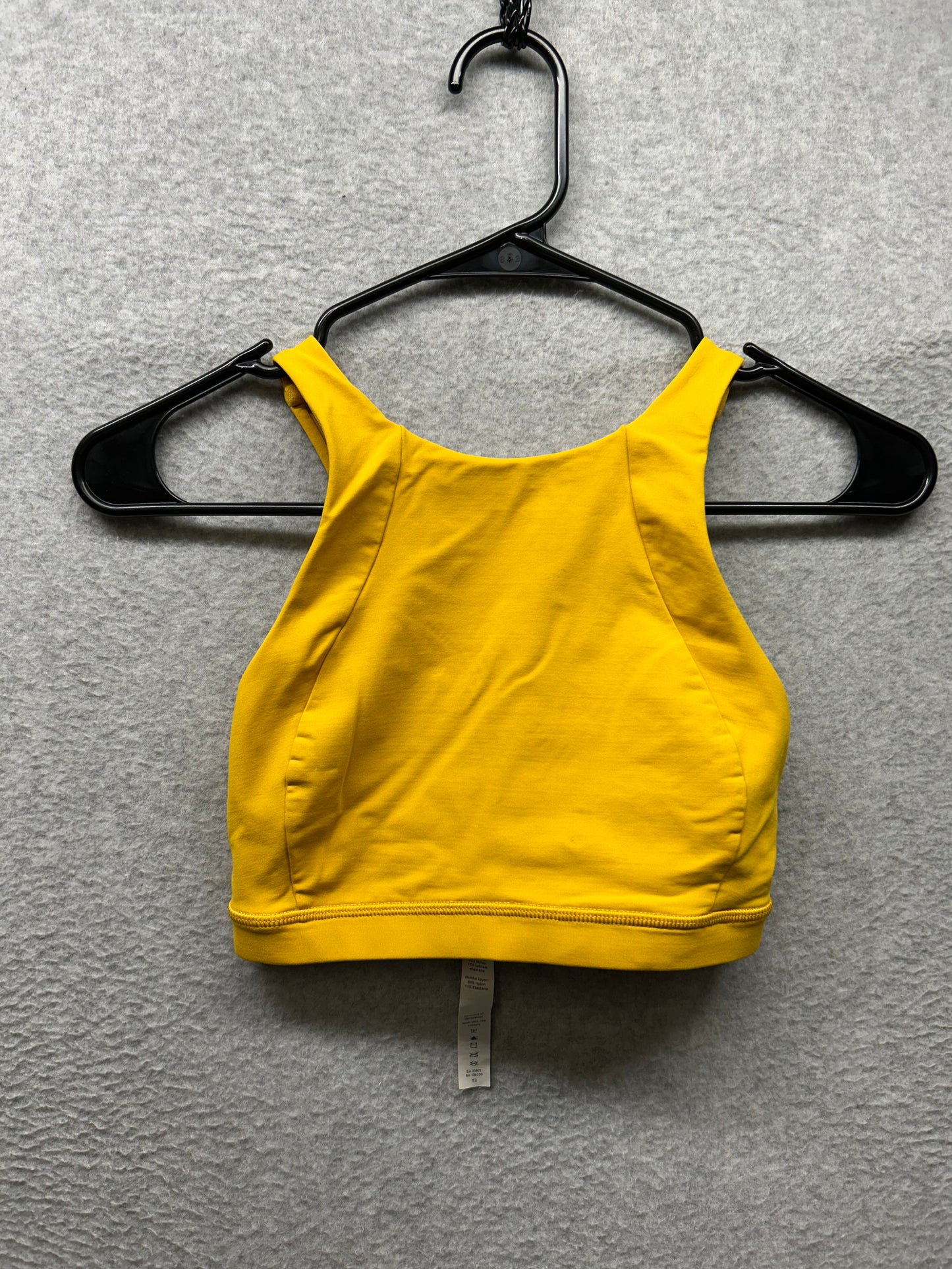 Lululemon Free To Be Serene Bra High Neck Size 2 Honey Lemon