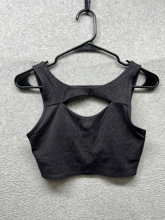 Lululemon Everlux Cut-Out Train Bra Medium Support Size 6 B/C Cups Crunch Black