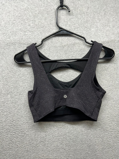 Lululemon Everlux Cut-Out Train Bra Medium Support Size 6 B/C Cups Crunch Black