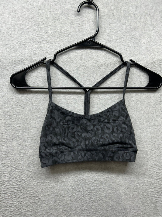 Lululemon Flow Y Nulu Bra Light Support A/B Cups Size 2 Intertwined Camo Deep Coal Multi
