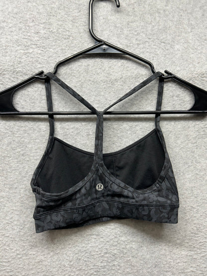 Lululemon Flow Y Nulu Bra Light Support A/B Cups Size 2 Intertwined Camo Deep Coal Multi