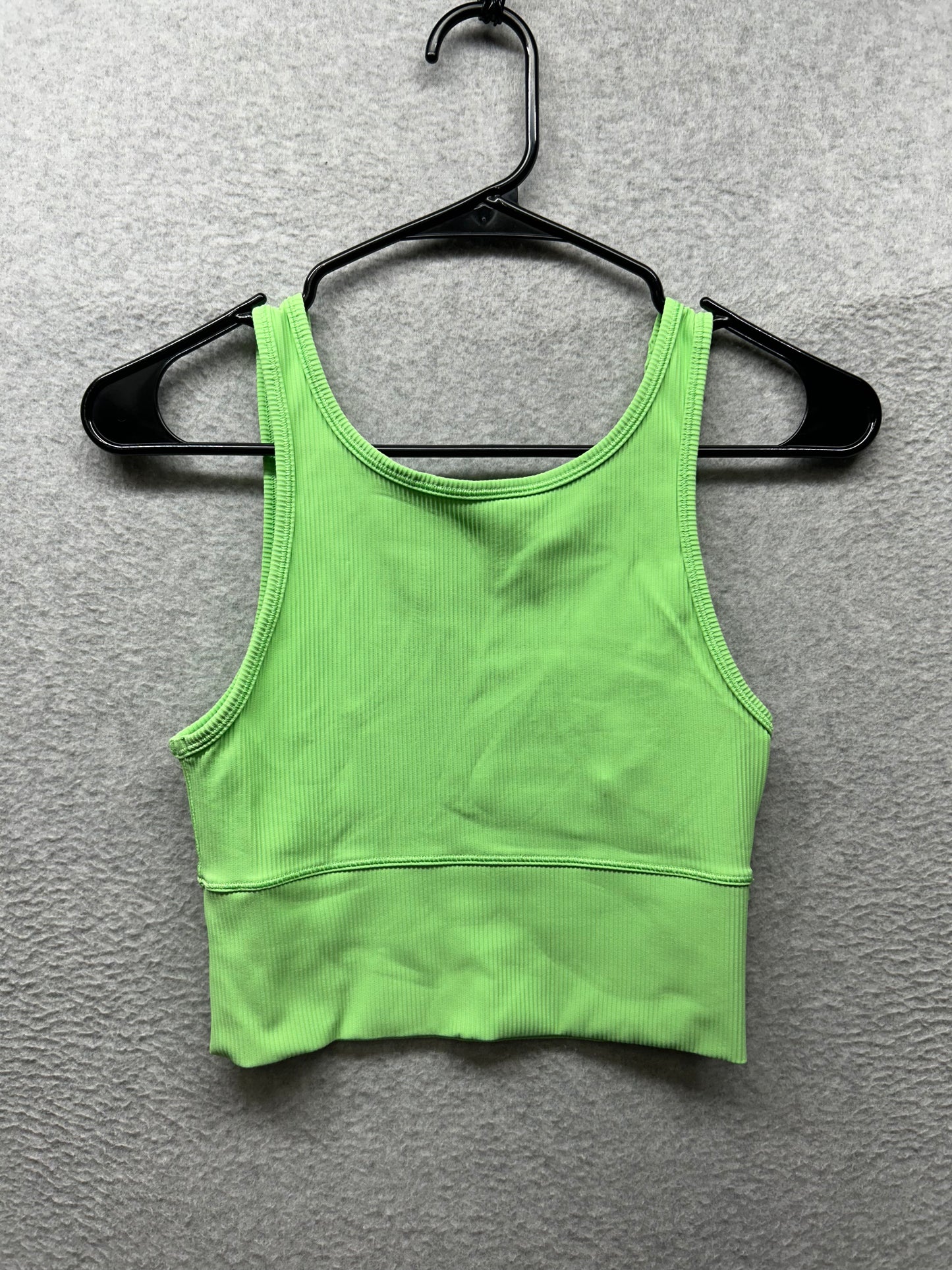 Lululemon Power Pivot Ribbed Tank Top Scream Size 4 Green Light