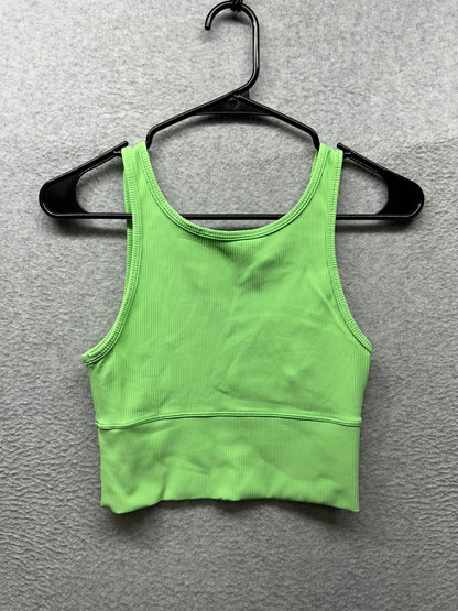 Lululemon Power Pivot Ribbed Tank Top Scream Size 4 Green Light